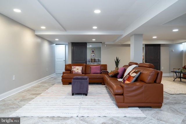 901 Riverside Ave, Grottoes, VA 24441 - living area with recessed lighting and baseboards