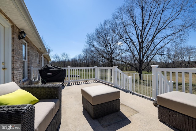 901 Riverside Ave, Grottoes, VA 24441 - view of patio with grilling area and an outdoor hangout area