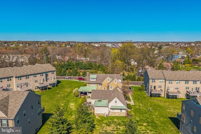 bird's eye view featuring a residential view