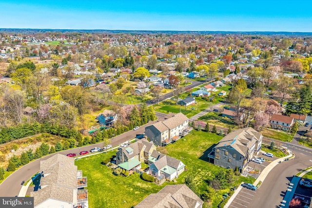 drone / aerial view featuring a residential view