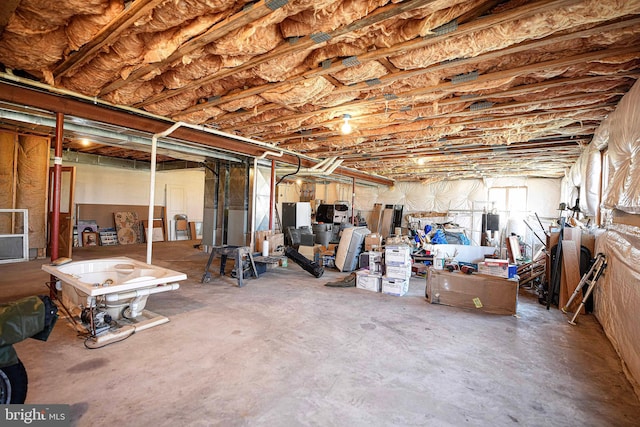 view of basement