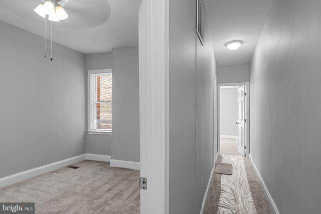 3417 Edmondson Ave, Baltimore, MD 21229 - hallway with visible vents, baseboards, and carpet flooring