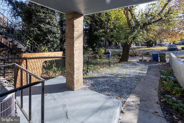 3417 Edmondson Ave, Baltimore, MD 21229 - view of patio with fence and stairway
