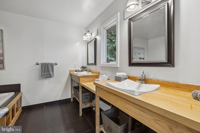 3 Steffen Point Hts, Annapolis, MD 21401 - bathroom featuring vanity, tile patterned floors, and a bathtub