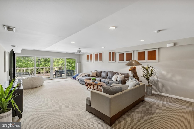 3 Steffen Point Hts, Annapolis, MD 21401 - carpeted living area featuring recessed lighting and ceiling fan