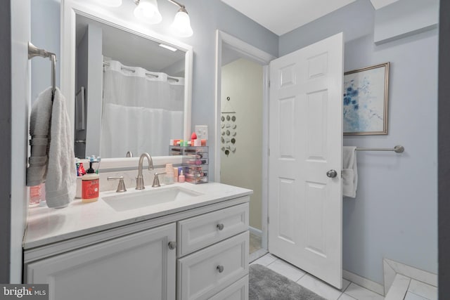 822 Rhinehart Ln, Phoenixville, PA 19460 - bathroom with vanity, tile patterned floors, and baseboards