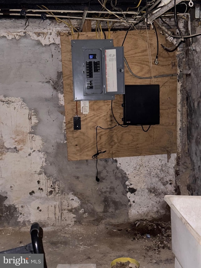 utility room featuring electric panel