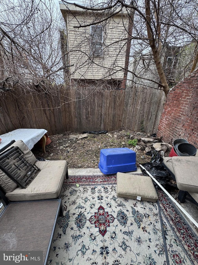 view of patio / terrace with a fenced backyard