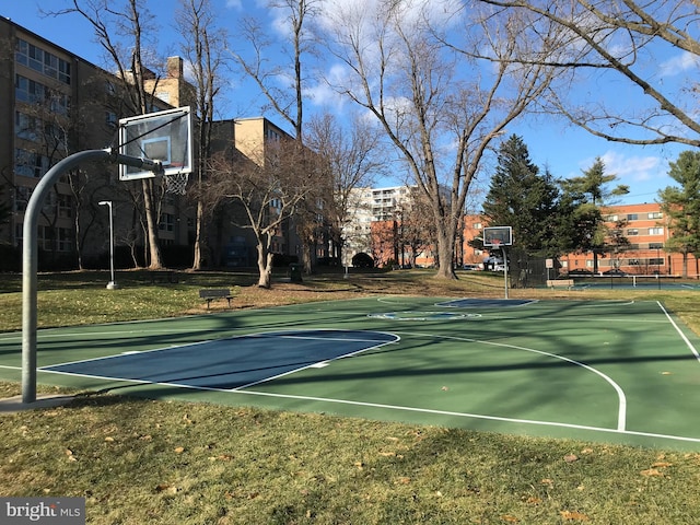 view of basketball court with community basketball court