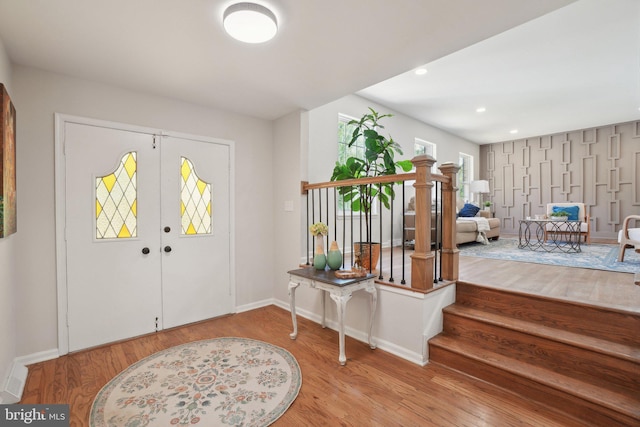 908 Queens Ter, Fort Washington, MD 20744 - foyer with recessed lighting, wood finished floors, and baseboards
