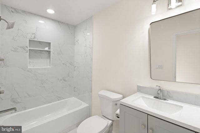 9550 Hagel Cir Unit 10/D, Lorton, VA 22079 - full bathroom with recessed lighting, toilet,  shower combination, and vanity