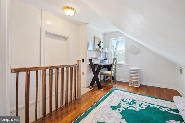 9056 Baltimore St, Savage, MD 20763 - office space featuring hardwood / wood-style flooring and vaulted ceiling