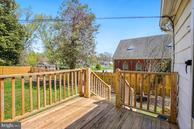 9056 Baltimore St, Savage, MD 20763 - wooden terrace with a yard and fence
