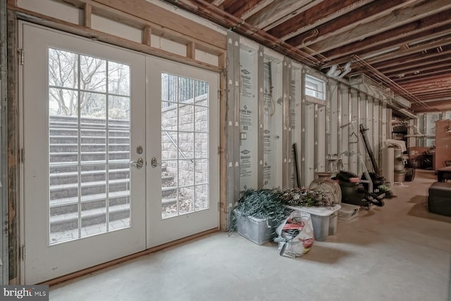 interior space with french doors