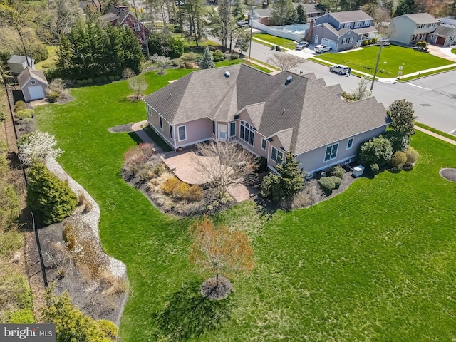 aerial view featuring a residential view
