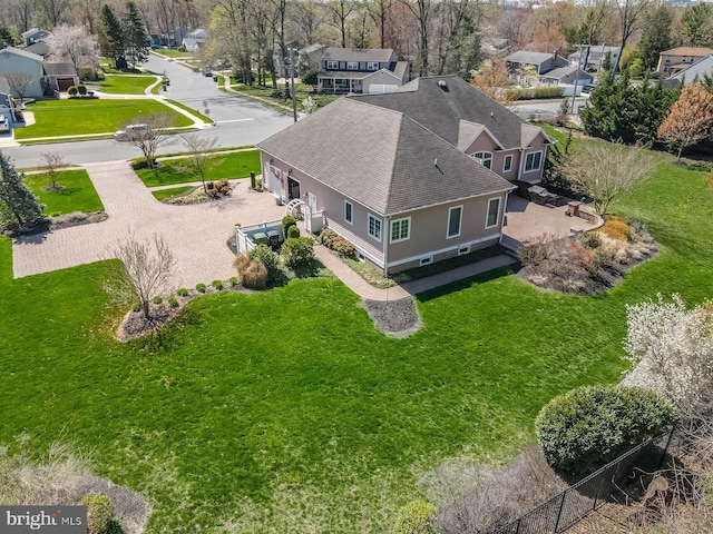 drone / aerial view with a residential view