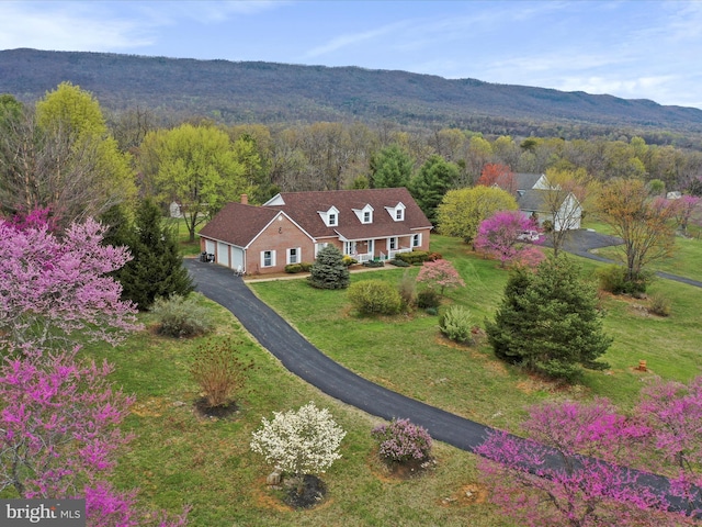449 Fairview Cir, Woodstock, VA 22664 - bird's eye view featuring a mountain view and a wooded view