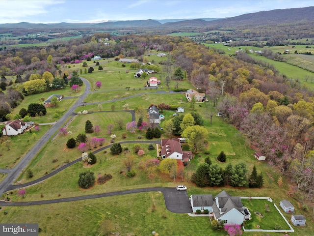 449 Fairview Cir, Woodstock, VA 22664 - birds eye view of property featuring a mountain view