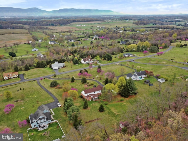 449 Fairview Cir, Woodstock, VA 22664 - birds eye view of property featuring a mountain view