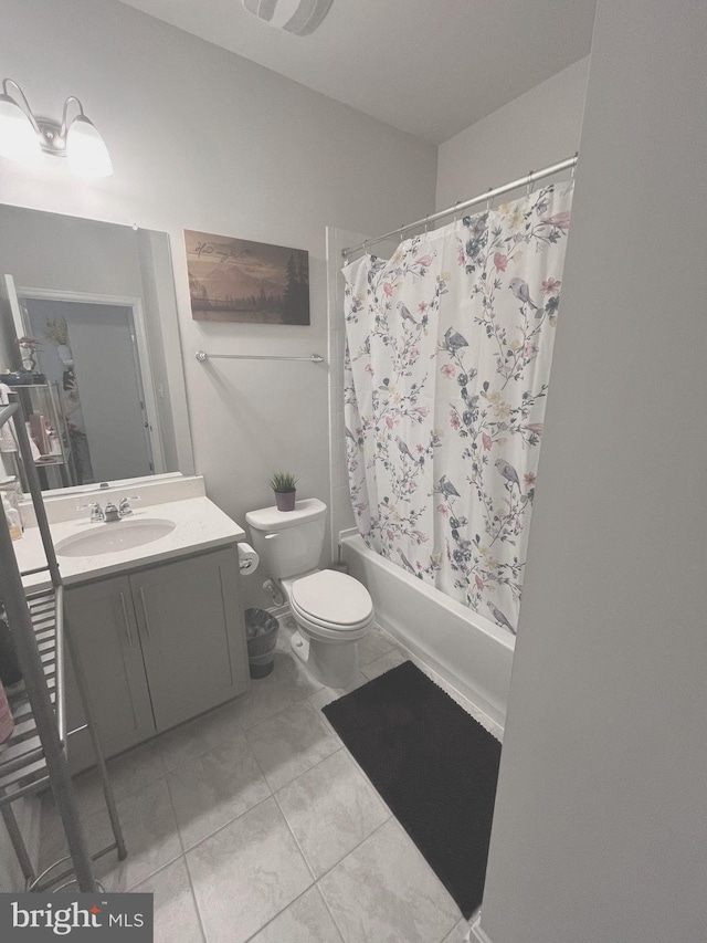 5740 Stone School Ln, Frederick, MD 21704 - bathroom featuring shower / bath combo, vanity, and toilet