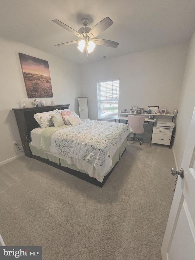 5740 Stone School Ln, Frederick, MD 21704 - carpeted bedroom with baseboards and ceiling fan