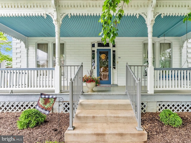 36 Fulton Ave, Walkersville, MD 21793 - view of exterior entry with covered porch