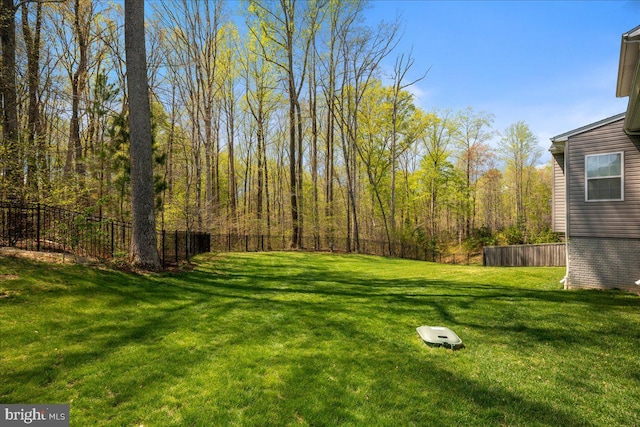 1230 Fairwood Dr, Huntingtown, MD 20639 - view of yard with fence and a wooded view