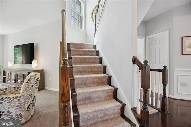 1230 Fairwood Dr, Huntingtown, MD 20639 - stairway with baseboards