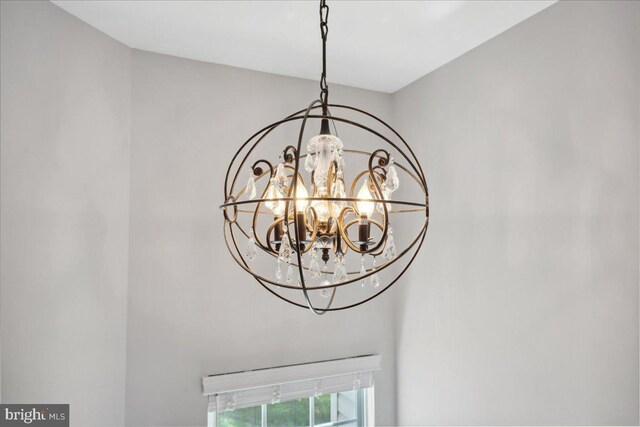1230 Fairwood Dr, Huntingtown, MD 20639 - room details featuring an inviting chandelier