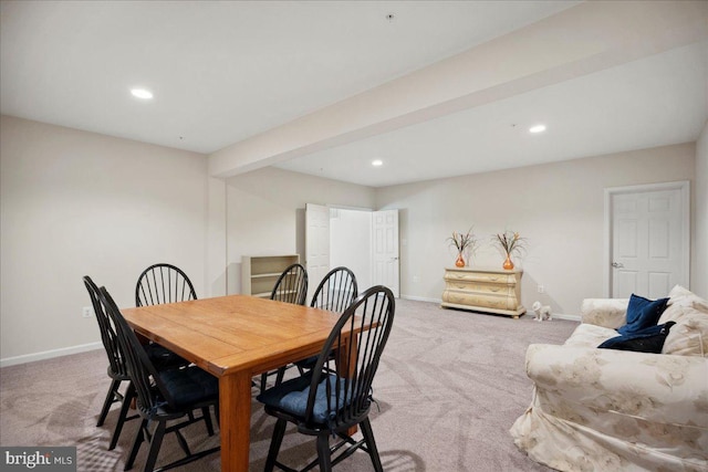 1230 Fairwood Dr, Huntingtown, MD 20639 - dining room with carpet floors, recessed lighting, and baseboards