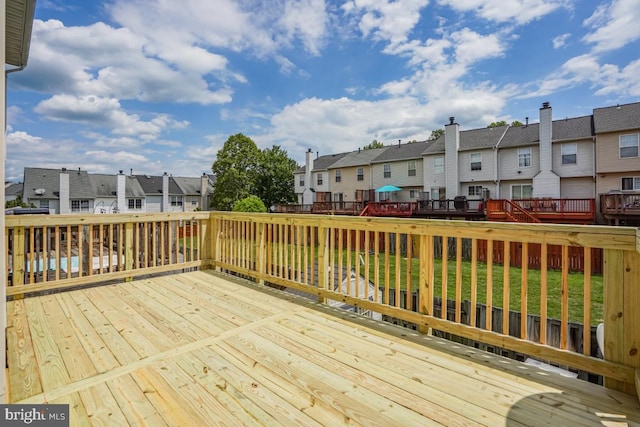 9403 Robin Lee Ct, Manassas Park, VA 20111 - wooden deck featuring a residential view
