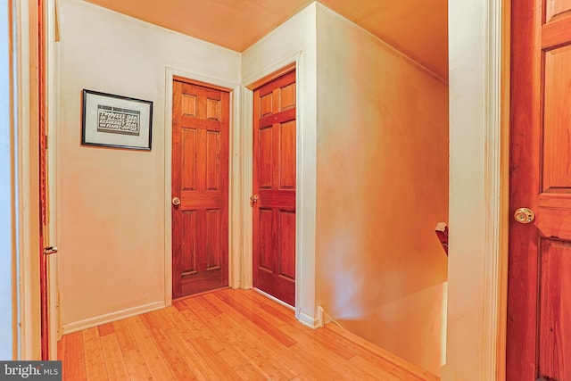 327 E Branch Rd, Sellersville, PA 18960 - hall with baseboards and light wood-style floors