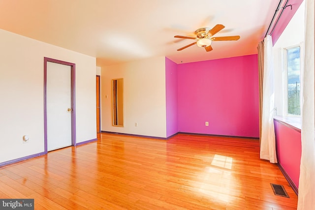 327 E Branch Rd, Sellersville, PA 18960 - unfurnished room featuring light wood-style flooring, a ceiling fan, and visible vents
