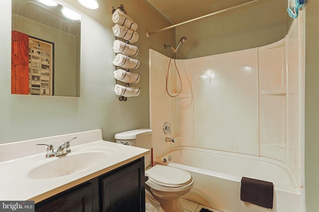327 E Branch Rd, Sellersville, PA 18960 - bathroom featuring toilet, vanity, and shower / bathtub combination