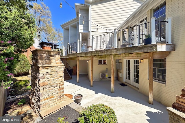 6704 Emporia Ct, Springfield, VA 22152 - view of patio with french doors and ac unit