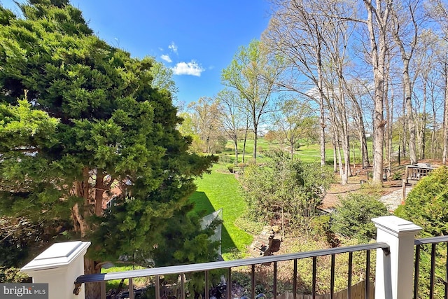 6704 Emporia Ct, Springfield, VA 22152 - view of yard featuring view of wooded area