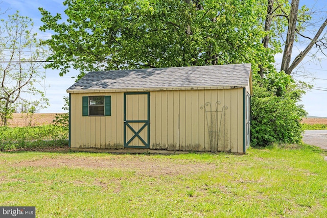 view of shed