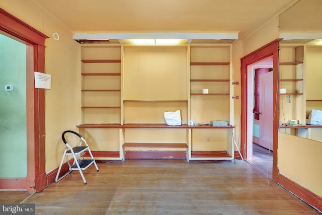 interior space featuring wood finished floors