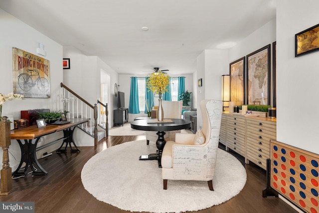 7204 Wood Trail Dr, Lanham, MD 20706 - interior space featuring stairs and wood-type flooring