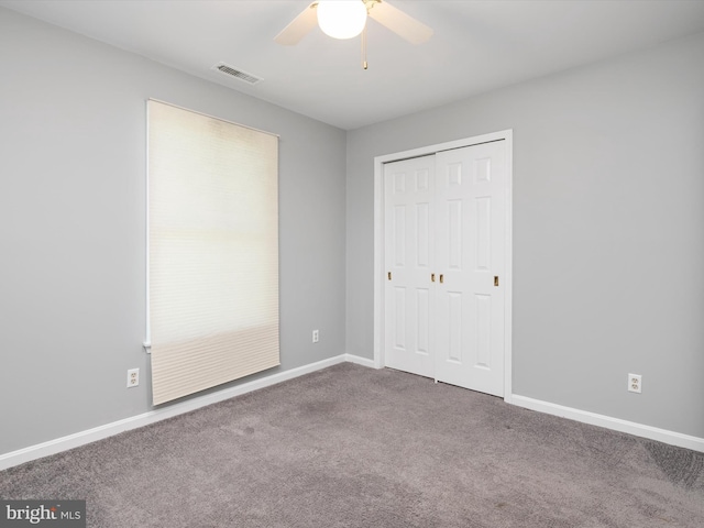 1161 Bacon Ridge Rd, Crownsville, MD 21032 - unfurnished bedroom featuring carpet, baseboards, a closet, and ceiling fan