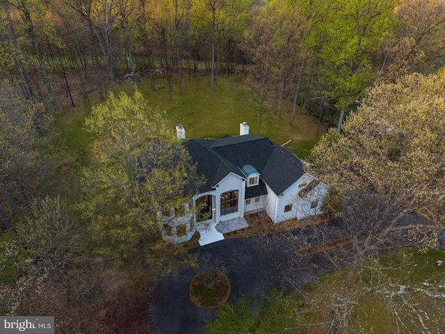 aerial view with a view of trees