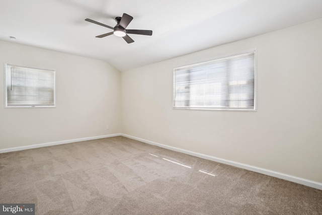 2305 Houston St, Suitland, MD 20746 - carpeted spare room featuring plenty of natural light, lofted ceiling, and ceiling fan