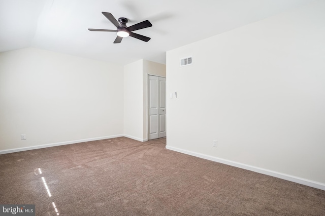 2305 Houston St, Suitland, MD 20746 - carpeted spare room with lofted ceiling and ceiling fan