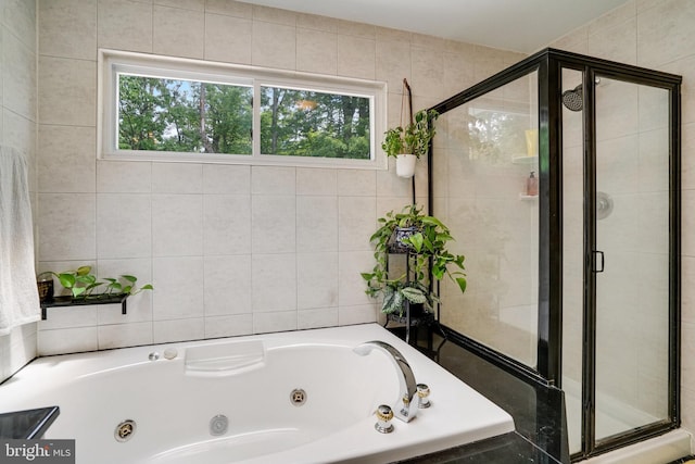 4705 Exeter St, Annandale, VA 22003 - bathroom with a stall shower and a tub with jets