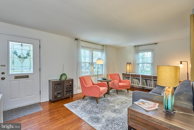 living room featuring wood finished floors