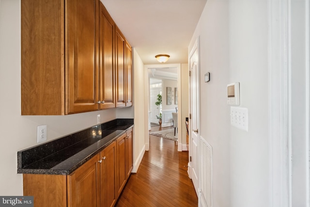 3716 Taft Ave, Alexandria, VA 22304 - hallway featuring wood finished floors, visible vents, and baseboards