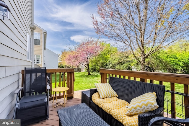 3716 Taft Ave, Alexandria, VA 22304 - wooden deck with a lawn