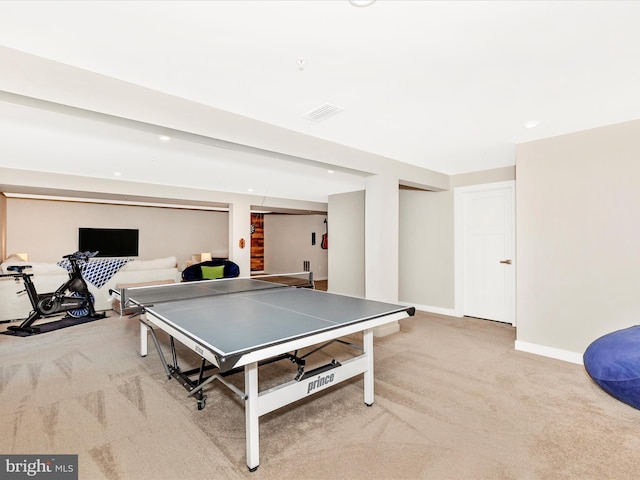 551 Timbermill Ct, Emmitsburg, MD 21727 - recreation room with visible vents, baseboards, and carpet flooring