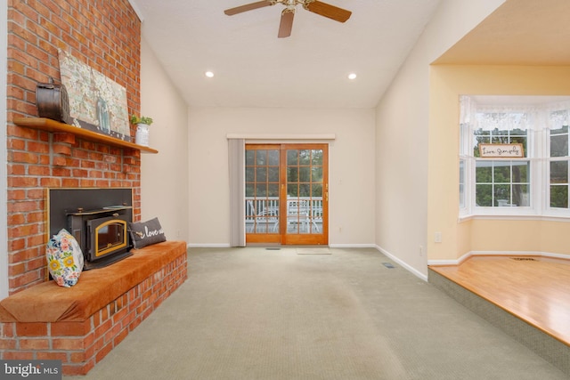 3713 Parkhurst Way, Baltimore, MD 21236 - unfurnished living room with carpet, healthy amount of natural light, ceiling fan, and recessed lighting