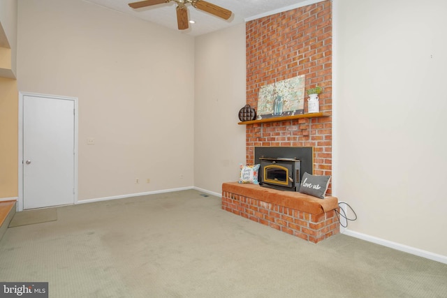 3713 Parkhurst Way, Baltimore, MD 21236 - living area with carpet floors, a ceiling fan, and baseboards